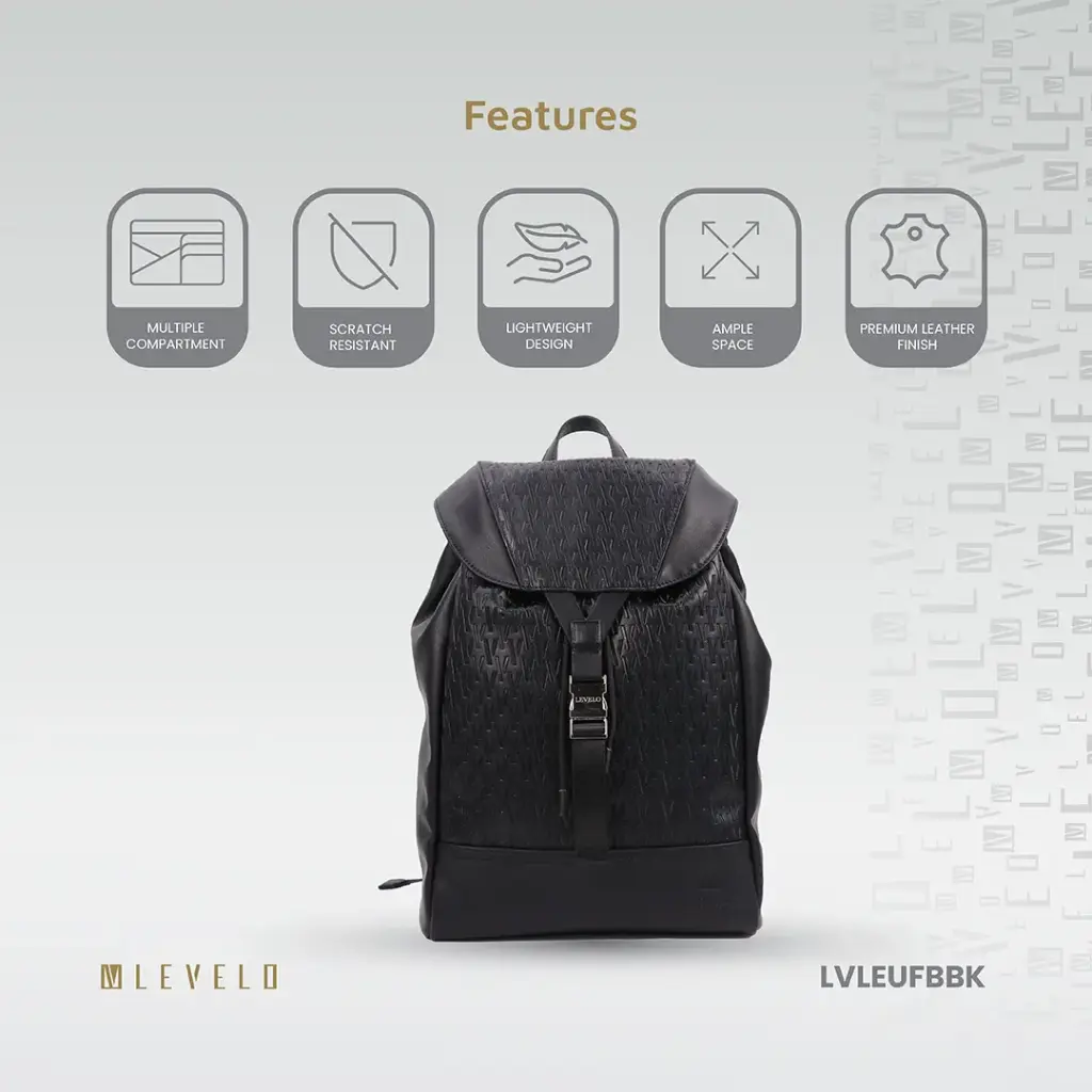 LEVEL レベル バックバッグ Levelo Envol Universal Fashion Backpack - Black